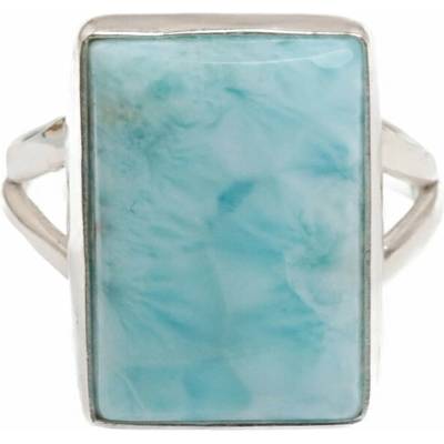 Nefertitis Larimar prsten stříbro LOT457