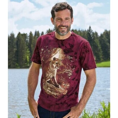 Atlas For Men Batikové tričko bordová