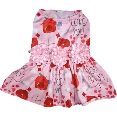 Tiger`s Heart Розова валентинска рокля Love You