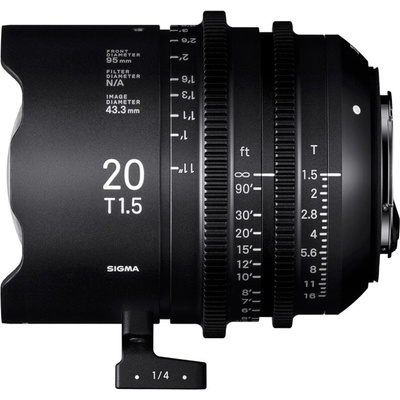 SIGMA CINE 20mm T1.5 FF FL FVE METRIC Sony-E