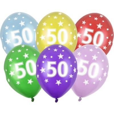 PartyDeco Balónek s číslem 50 narozeninový