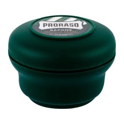 PRORASO Green Shaving Soap In A Jar твърд сапун за бръснене с ментол и евкалипт 150 ml за мъже