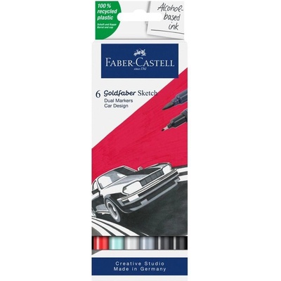 Faber-Castell Маркер Goldfaber Sketch - Car, 6 броя (1010160310)