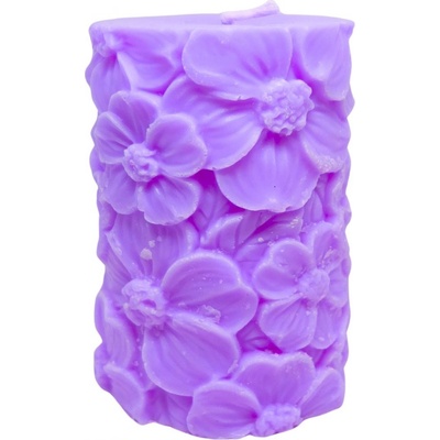 Svíčkománie3D Sloup z květin fialová 205 g