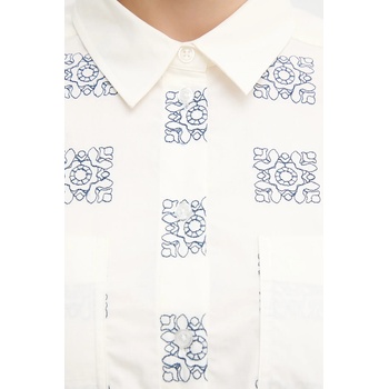 MOS MOSH Памучна риза Mos Mosh WEINA дамска в бежово със стандартна кройка с класическа яка 173000 (173000)