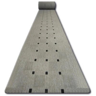 Nej-koberce Floorlux Sizal 20079 stříbrno / černý metráž 80 cm