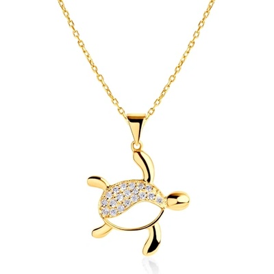 SAVICKI Колие костенурка Savicki: злато. диаманти