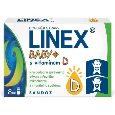Linex Baby+ s vitamínem D 8 ml
