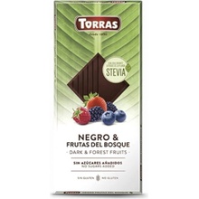 Torras Negro Dark s lesním ovocem a stévií 125 g