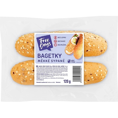 Amaranth Bezlepkové bagetky sypané 2 ks 120 g