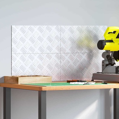 vidaXL Стъпало Правоъгълна 4 pcs Сребрист 40 x 20 cm Алуминий (4104244)