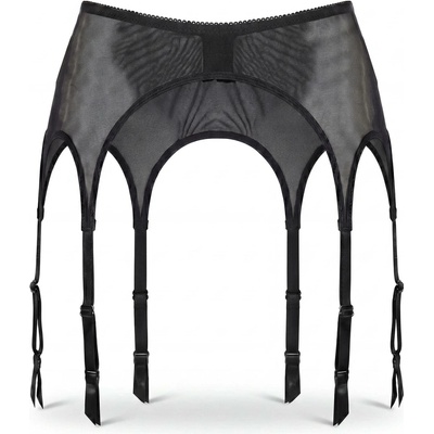 Glamory podvazkový pás Garter Belt z pružné síťoviny se 6 kovovými přezkami Glamory black – Hledejceny.cz