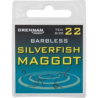 Drennan bez Protihrotu Silverfish Maggot Barbless vel.14 10 ks