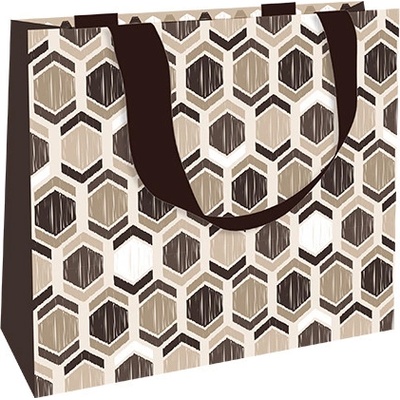 Nekupto Dárková taška s ražbou střední Hexagon
