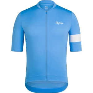 Rapha Мъжка фланелка с къс ръкав за колоездене Rapha Core Jersey Cycling jersey - Cornflower / White (056-3756-2112)