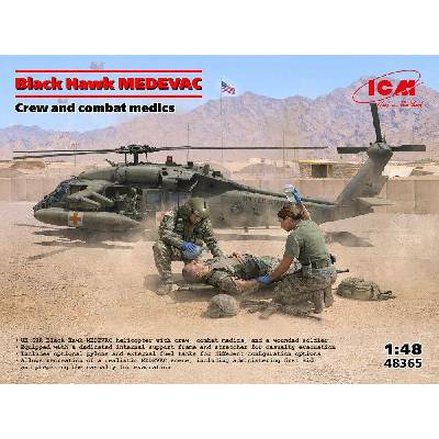 ICM Black Hawk MEDEVAC w/ Crew & Combat Medics 1:48