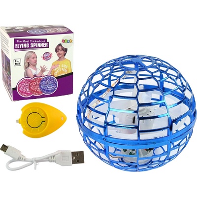 mamido Létající rotující koule Flynova LED modrá 10 cm