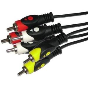 Royal Кабел Royal CABLE-3RCA/500 HQ, от 3x RCA(м) към 3x RCA(м), 5m, черен