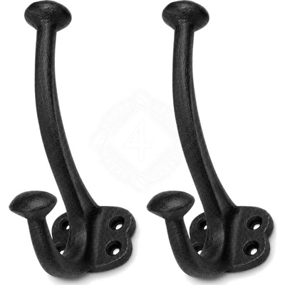Mystic Colonial Hardware Viktoriánský litinový dvojháček 11cm, sada 2 kusů