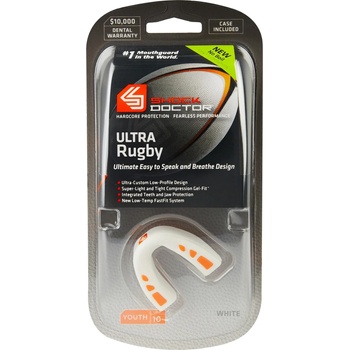 Shock Doctor Rugby Mouth Guard Adults - White/Orange