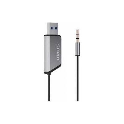 SAVIO Transmitter AUX Adapter SAVIO TR-16 with bluetooth, gloss-set function