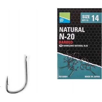 Preston Natural N-20 Hooks veľ.14 15 ks
