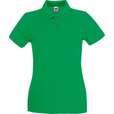 Fruit of the Loom Polokošile Lady-Fit Premium Polo krátký rukáv dámská COT-16303052000 Zelená kelly