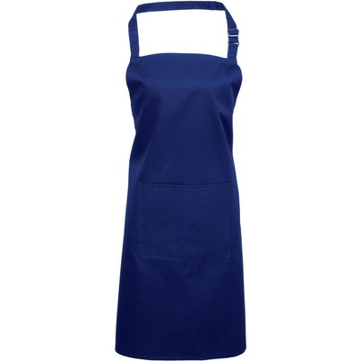 Premier Workwear Keprová pracovní zástěra s kapsou z kolekce Colours Collection modrá královská Pantone 286C 72x86cm PW154