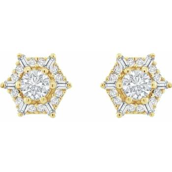 Eppi Náušnice v tvare hexagón s lab-grown diamantmi Carla E43064