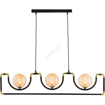 JUPITER 1989 - Пендел HANZA 3xG9/10W/230V черен/златист/бежов (10701989)