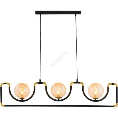 JUPITER 1989 - Пендел HANZA 3xG9/10W/230V черен/златист/бежов (10701989)