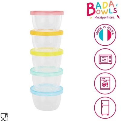 Badabulle Misky s viečkami Maxi 250 ml 5 ks