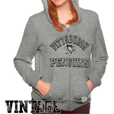 Original Retro Brand mikina Pittsburgh Penguins Tri Blend Full Zip