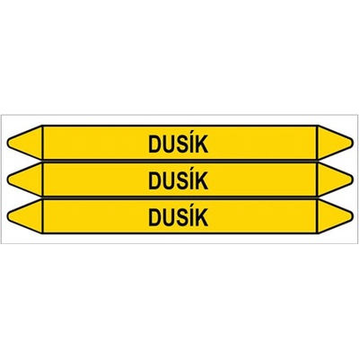 Značení potrubí, dusík,3 ks, 355 × 37 mm PZ 007355