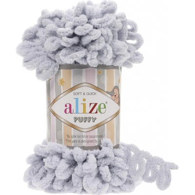 Alize příze Puffy 416 světlá modrošedá