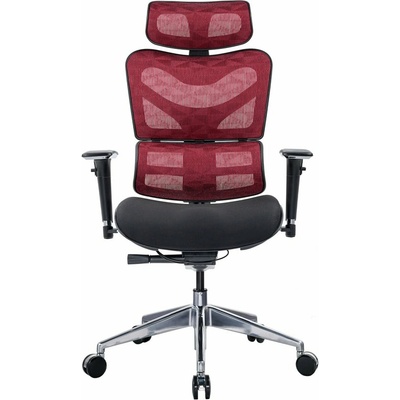 RFG Директорски стол RFG TECH@GAMES, до 250кг, дамаска/меш, алуминиева база, Multi-function механизъм, коригиране на височината, черно-червен