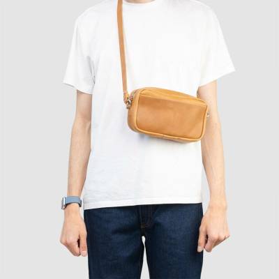 Kožená taška Mini Messenger The Minimalist 1.0 Camel Camel