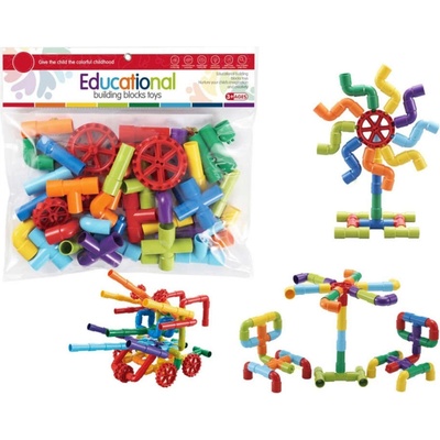 ASKATO Stavebnicové kostky 102214 44 ks