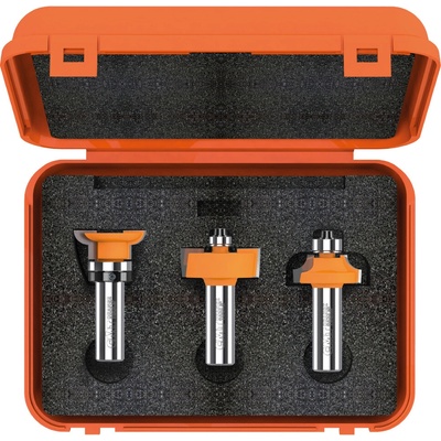 CMT Orange Tools CMT Sada fréz pro příčky prosklených dvířek - 3ks S=8 HW