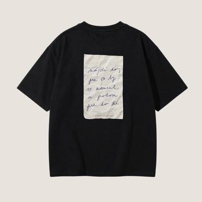 Dotyk Slov Oversized unisex tričko Nájdi to, pre čo by si zomrel, a potom pre to ži čierna