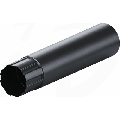 Krop Zvodová rúra oceľový Ø 90 mm 1 m RAL 9005 Čierna