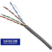 Datacom 1363 UTP drát CAT5E PVC, 50m, šedý