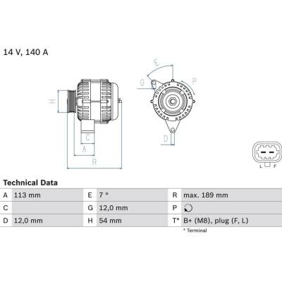 Generátor BOSCH 0 986 083 820 (0986083820)