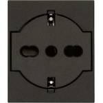 Vimar 30211. G Плосък контакт SICURY Linea, 2P+E P40, унив. стандарт, с детска защита, 2М, Black, (VM30211.G)