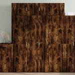 vidaXL Шкаф за съхранение, опушен дъб, 70x42, 5x225 см, инженерно дърво (3281326)
