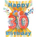 Santoro 3D картичка Santoro Swing - Happy 30 Birthday (SC235)