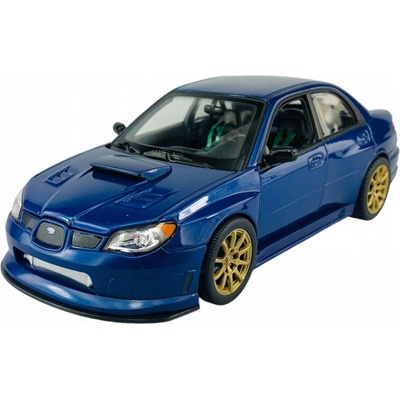 WELLY SUBARU IMPREZA WRX STI MODRÁ NOVÝ KOVOVÝ MODEL 22487 1:24