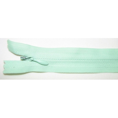 Zips krytý nedeliteľný Bavlnený 20cm bledšia zelená