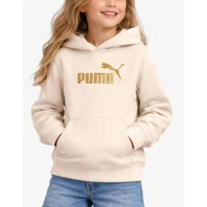 PUMA Glitter Logo Hoodie Beige - magazinko
