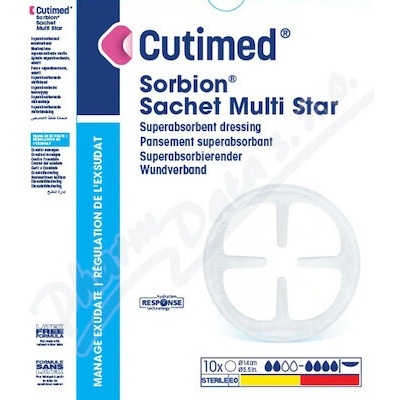 Cutimed Sorbion MultiStar superab.kr.pr.14 cm 10 ks